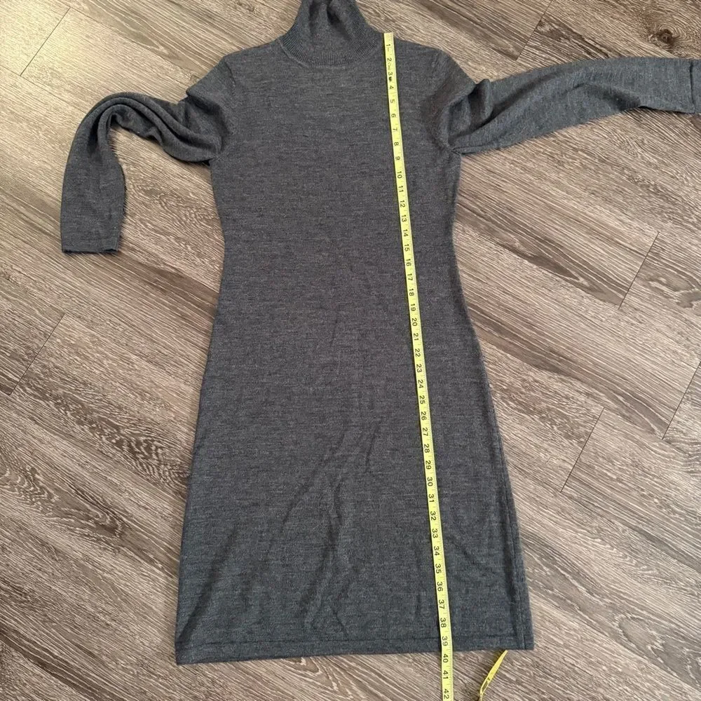 Garnet Hill Merino Wool Turtleneck Midi Dress - Picture 6 of 7